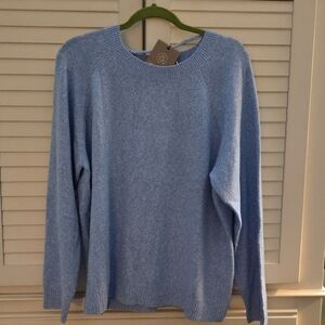 Vero Moda Blue Crewneck Sweater Soft Knit Casual